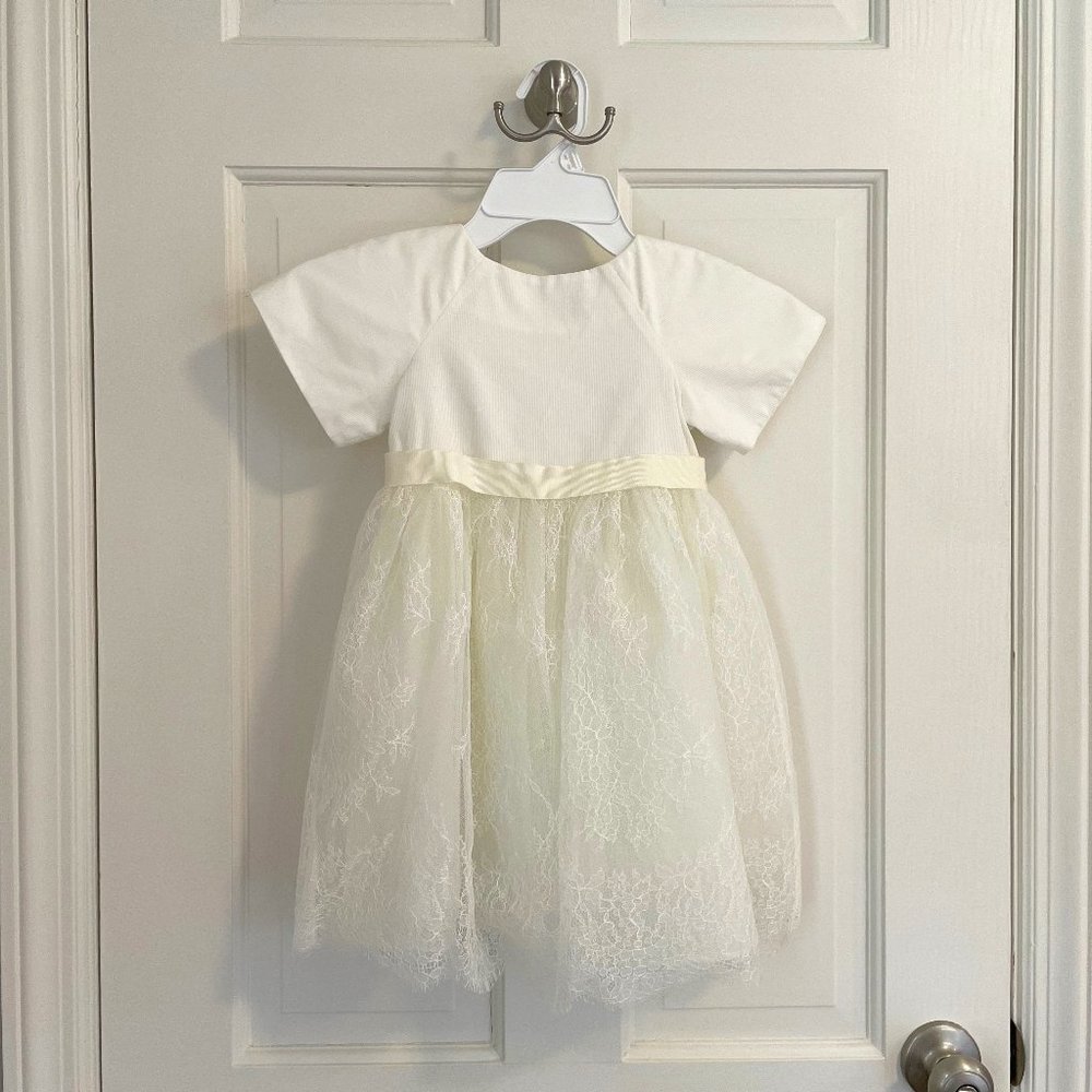 NWT | Jacadi | Girls Formal Dress | White | Size 4 Years | MSRP $340